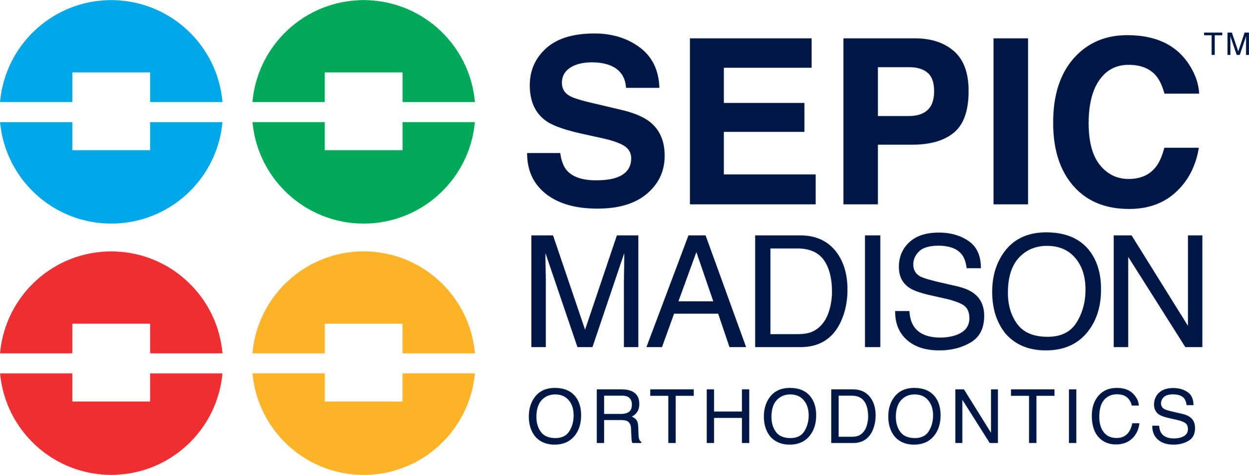 Sepic Madison Orthodontics logo with four colored circles and dental text branding.